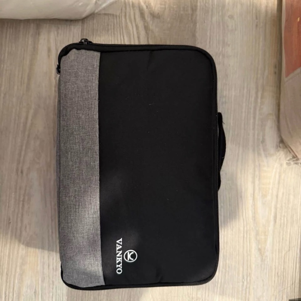 Projector with Black and Gray Bag & Cables